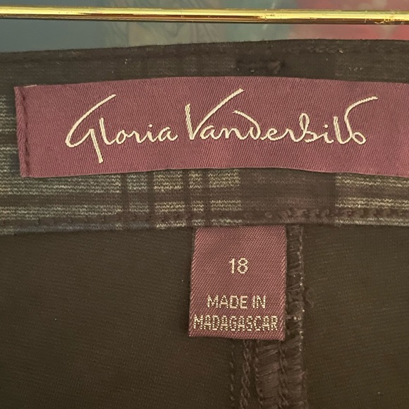 Gloria Vanderbilt Amanda plaid pants size 18 - Picture 5 of 14